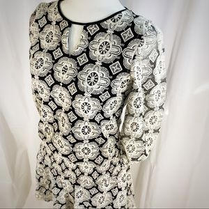 Alice + Olivia lace dress black & white size small